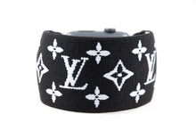 Load image into Gallery viewer, B&W LV Pattern Extra Wide Elastic Apple Watch Band - Hand-Stitched