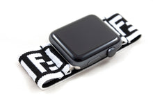 Load image into Gallery viewer, B&W F Pattern Elastic Apple Watch Band