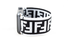 Load image into Gallery viewer, B&W F Pattern Elastic Apple Watch Band