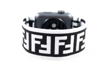 Load image into Gallery viewer, B&W F Pattern Elastic Apple Watch Band