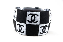 Load image into Gallery viewer, CC Checks Pattern Extra Wide Elastic Apple Watch Band - Hand-Stitched