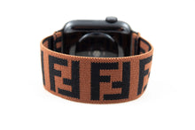 Load image into Gallery viewer, Brown & Black F Pattern Elastic Apple Watch Band