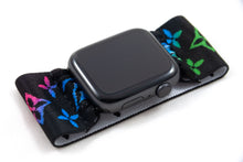 Load image into Gallery viewer, Rainbow LV Pattern Extra Wide Elastic Apple Watch Band - Hand-Stitched