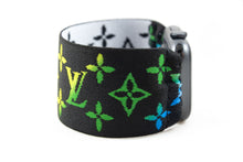 Load image into Gallery viewer, Rainbow LV Pattern Extra Wide Elastic Apple Watch Band - Hand-Stitched