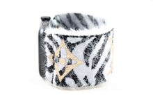 Load image into Gallery viewer, Zebra LV Pattern Extra Wide Elastic Apple Watch Band - Hand-Stitched