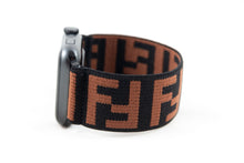 Load image into Gallery viewer, Black & Brown F Pattern Elastic Apple Watch Band