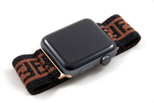 Load image into Gallery viewer, Sparkly Black Brown F Pattern Elastic Apple Watch Band