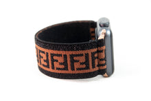Load image into Gallery viewer, Sparkly Black Brown F Pattern Elastic Apple Watch Band