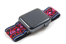 Load image into Gallery viewer, Red Woven Ethnic Pattern Elastic Apple Watch Band