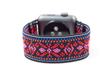 Load image into Gallery viewer, Red Woven Ethnic Pattern Elastic Apple Watch Band