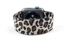 Load image into Gallery viewer, Beige Leopard Elastic Apple Watch Band