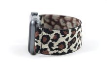 Load image into Gallery viewer, Beige Leopard Elastic Apple Watch Band