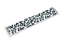 Load image into Gallery viewer, Black & Grey Leopard Elastic Apple Watch Band