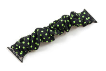Load image into Gallery viewer, Green Polka Dot Apple Watch Scrunchie Band - 38mm 42mm / 40mm 44mm Series 1 - 6 & SE