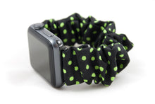 Load image into Gallery viewer, Green Polka Dot Apple Watch Scrunchie Band - 38mm 42mm / 40mm 44mm Series 1 - 6 & SE