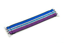 Load image into Gallery viewer, Sparkly Multicolor Striped Elastic Apple Watch Band