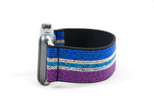 Load image into Gallery viewer, Sparkly Multicolor Striped Elastic Apple Watch Band
