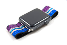 Load image into Gallery viewer, Sparkly Multicolor Striped Elastic Apple Watch Band