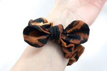 Load image into Gallery viewer, Tiger Apple Watch Scrunchie Band with Top Knot Bow - 38mm 42mm / 40mm 44mm Series 1 - 6 & SE