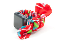 Load image into Gallery viewer, Iris Apple Watch Scrunchie Band with Top Knot Bow