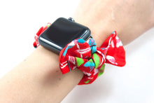 Load image into Gallery viewer, Iris Apple Watch Scrunchie Band with Top Knot Bow