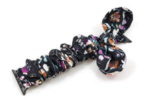 Load image into Gallery viewer, Exotic Floral Apple Watch Scrunchie Band with Top Knot Bow - 38mm 42mm / 40mm 44mm Series 1 - 6 & SE