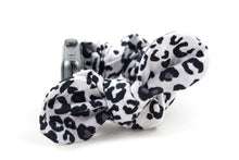 Load image into Gallery viewer, Snow Leopard Apple Watch Scrunchie Band with Top Knot Bow - 38mm 42mm / 40mm 44mm Series 1 - 6 & SE