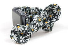 Load image into Gallery viewer, Daisy Apple Watch Scrunchie Band with Top Knot Bow