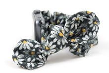 Load image into Gallery viewer, Daisy Apple Watch Scrunchie Band with Top Knot Bow
