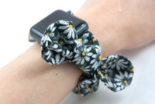 Load image into Gallery viewer, Daisy Apple Watch Scrunchie Band with Top Knot Bow