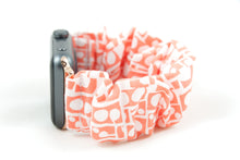 Load image into Gallery viewer, Lilla Prata Coral Apple Watch Scrunchie Band - 38mm 42mm / 40mm 44mm Series 1 - 6 & SE