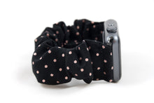 Load image into Gallery viewer, Rose Gold Polka Dot Apple Watch Scrunchie Band - 38mm 42mm / 40mm 44mm Series 1 - 6 & SE