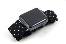 Load image into Gallery viewer, Rose Gold Polka Dot Apple Watch Scrunchie Band - 38mm 42mm / 40mm 44mm Series 1 - 6 & SE