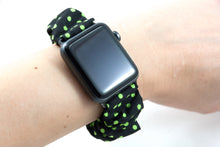 Load image into Gallery viewer, Green Polka Dot Apple Watch Scrunchie Band - 38mm 42mm / 40mm 44mm Series 1 - 6 & SE