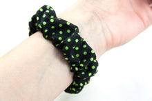 Load image into Gallery viewer, Green Polka Dot Apple Watch Scrunchie Band - 38mm 42mm / 40mm 44mm Series 1 - 6 & SE