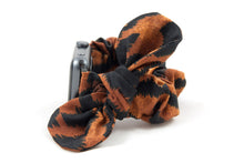 Load image into Gallery viewer, Tiger Apple Watch Scrunchie Band with Top Knot Bow - 38mm 42mm / 40mm 44mm Series 1 - 6 & SE