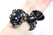 Load image into Gallery viewer, Exotic Floral Apple Watch Scrunchie Band with Top Knot Bow - 38mm 42mm / 40mm 44mm Series 1 - 6 & SE