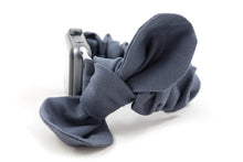 Load image into Gallery viewer, Gray Apple Watch Scrunchie Band with Top Knot Bow - 38mm 42mm / 40mm 44mm Series 1 - 6 & SE