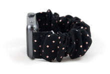 Load image into Gallery viewer, Rose Gold Polka Dot Apple Watch Scrunchie Band - 38mm 42mm / 40mm 44mm Series 1 - 6 & SE