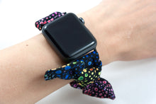 Load image into Gallery viewer, Bubble Dots Apple Watch Scrunchie Band with Top Knot Bow - 38mm 42mm / 40mm 44mm Series 1 - 6 & SE
