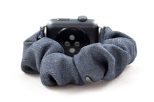 Load image into Gallery viewer, Bluish Gray Denim Style Apple Watch Scrunchie Band