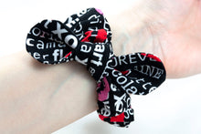 Load image into Gallery viewer, Love XO Apple Watch Scrunchie Band with Top Knot Bow - 38mm 42mm / 40mm 44mm Series 1 - 6 & SE