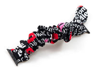 Load image into Gallery viewer, Love XO Apple Watch Scrunchie Band with Top Knot Bow - 38mm 42mm / 40mm 44mm Series 1 - 6 & SE