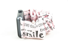 Load image into Gallery viewer, Words to Live by Apple Watch Scrunchie Band
