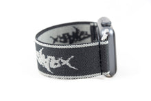 Load image into Gallery viewer, Navy Blue Shark Pattern Elastic Apple Watch Band