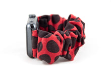 Load image into Gallery viewer, Mini Mouse Polka Dot Apple Watch Scrunchie Band