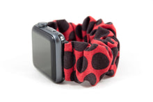 Load image into Gallery viewer, Mini Mouse Polka Dot Apple Watch Scrunchie Band