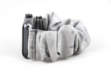 Load image into Gallery viewer, Silver & Grey Star Apple Watch Scrunchie Band