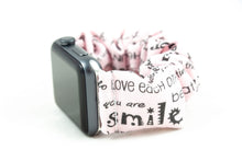 Load image into Gallery viewer, Words to Live by Apple Watch Scrunchie Band
