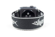 Load image into Gallery viewer, Navy Blue Shark Pattern Elastic Apple Watch Band